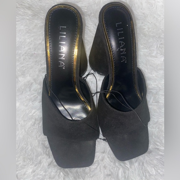 NEW Black chunky heels - Picture 1 of 8